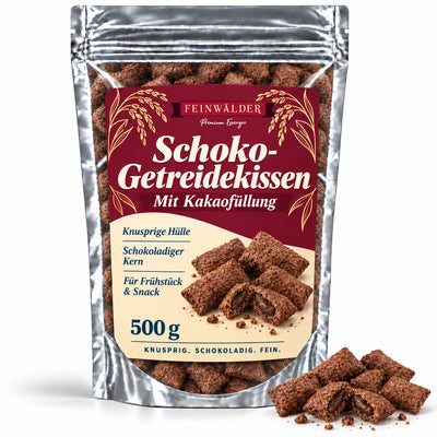 Schoko-Getreidekissen mit Kakaofüllung · 500 g