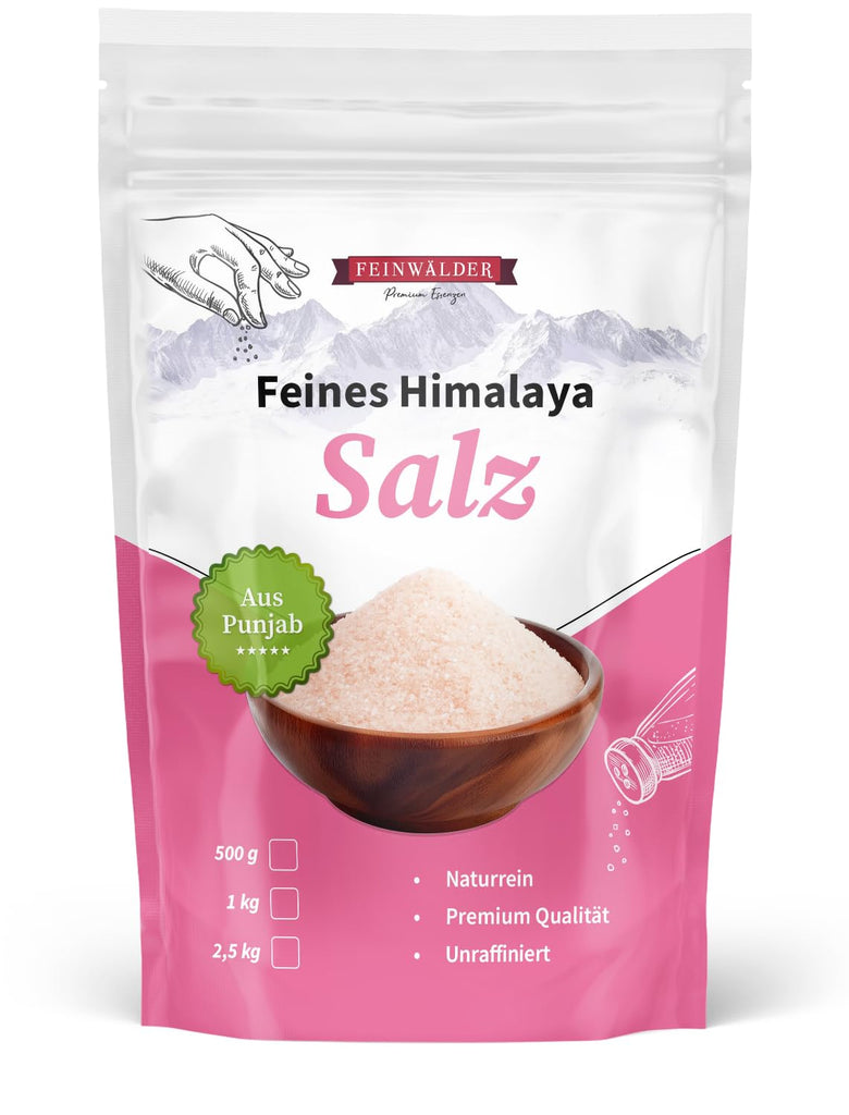 Sel rose cristallin Feinwälder® 1 kg, fin et 100 % naturel