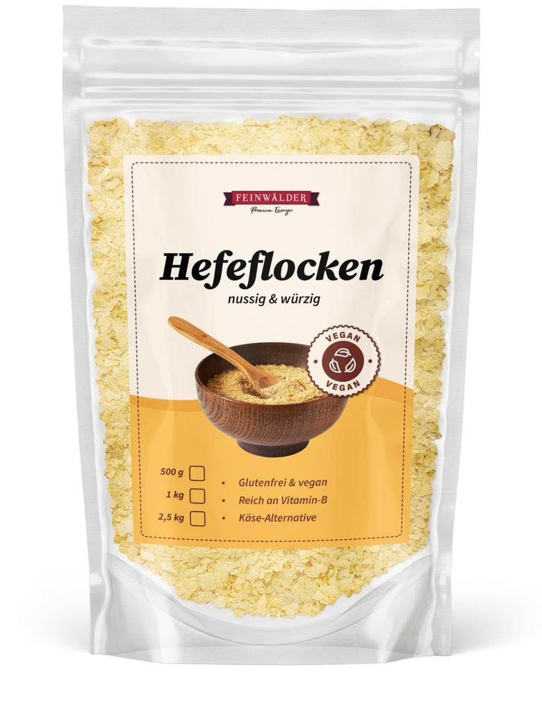 Flocons de levure Feinwälder® 1 kg – sans gluten – levure nutritionnelle naturelle – flocons de levure de qualité supérieure