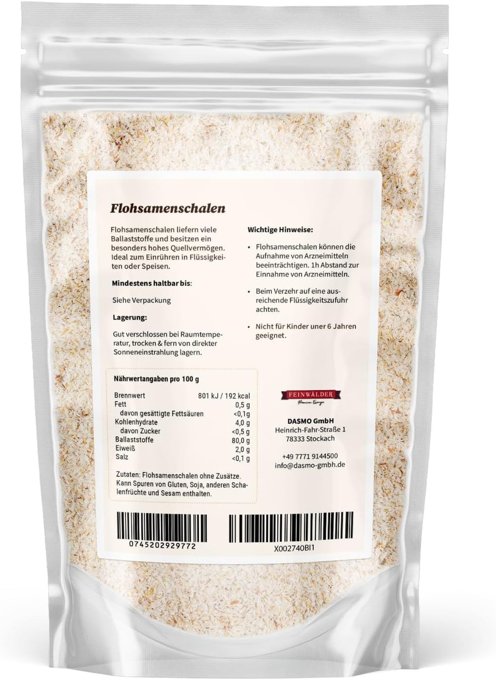 Produkt- und Verpackungsangaben in Originalgröße öffnen