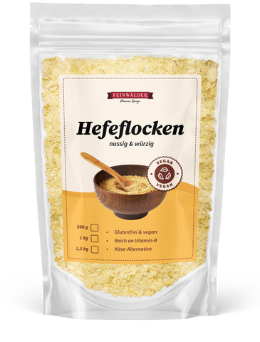 Feinwälder® Hefeflocken 1 kg – glutenfrei – natürliche Nährhefe – Edelhefeflocken