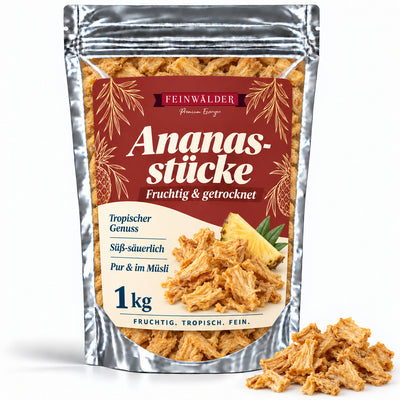 Suszone kawałki ananasa · 1 kg