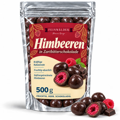 Maliny w gorzkiej czekoladzie · 500 g